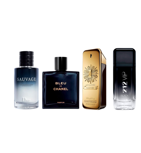 Sauvage de Dior + Bleu de Chanel +  One Million + 212 VIP Black